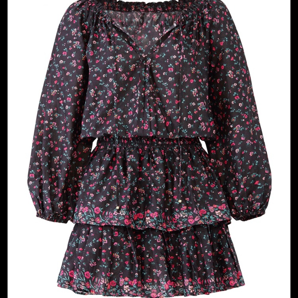 Love Shack Fancy floral popover dress EUC!!